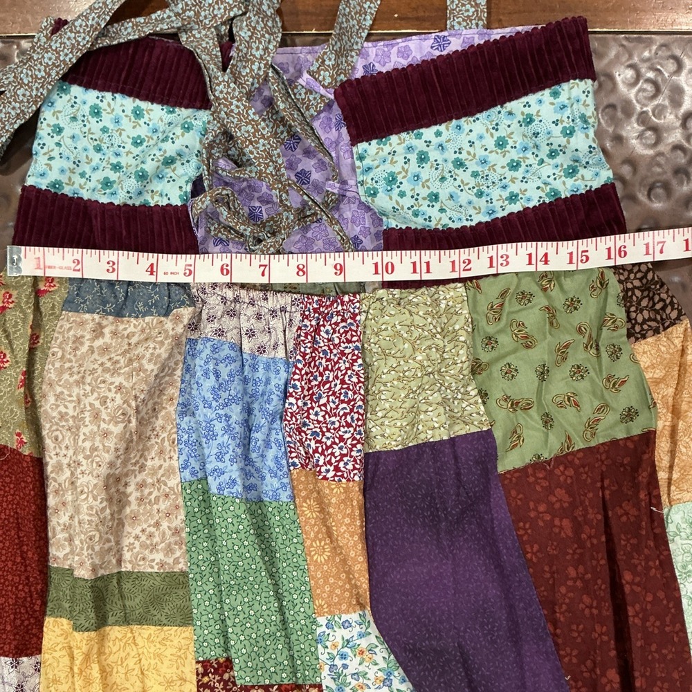One-of-a-Kind Handmade Patchwork Maxi Dress - Boho, Cottagecore, Folk Size S/M - Picture 10 of 12